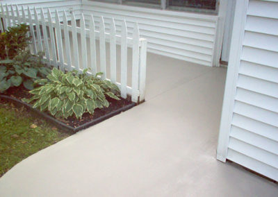 brushed broomed concrete patios
