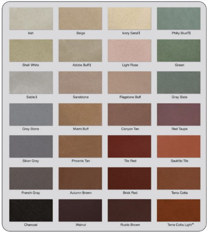 Stamped concrete color options